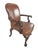 Late 20th Century Vintage Maitland-Smith Carved Wood & Brown Leather Armchair For Sale - Image 5 of 18