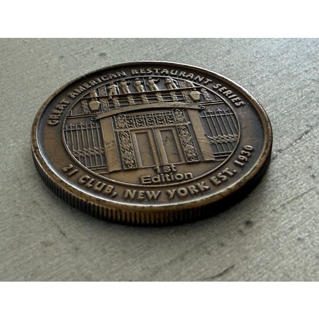 Metal "21" Club New York Bronze Coin For Sale - Image 7 of 7