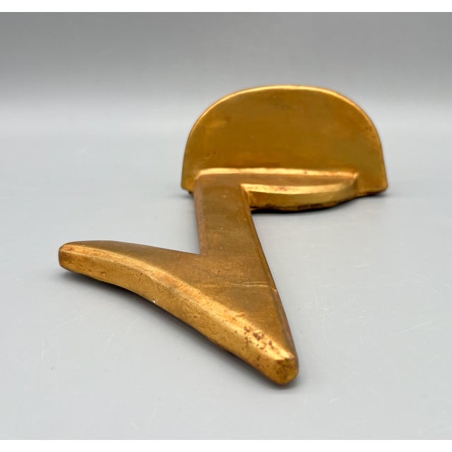 Mid 20th Century Vintage Italian Gilt Plaster Music Note Wall Shelf – Baroque / Music Room Decor For Sale - Image 5 of 8