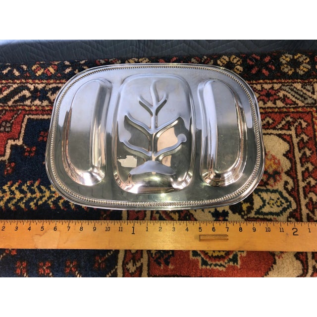 Metal Vintage Well & Tree Silverplate Tray For Sale - Image 7 of 8