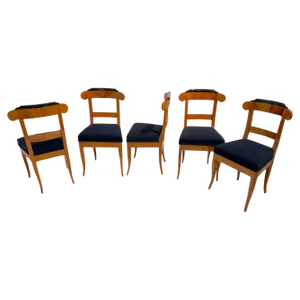 Biedermeier Chairs in Cherry Wood, Germany, 1830s, Set of 5