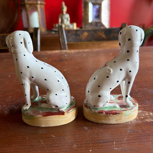 A Very Nice Pair of Antique Staffordshire Dalmatian Figures, Circa 1870 For Sale - Image 15 of 18