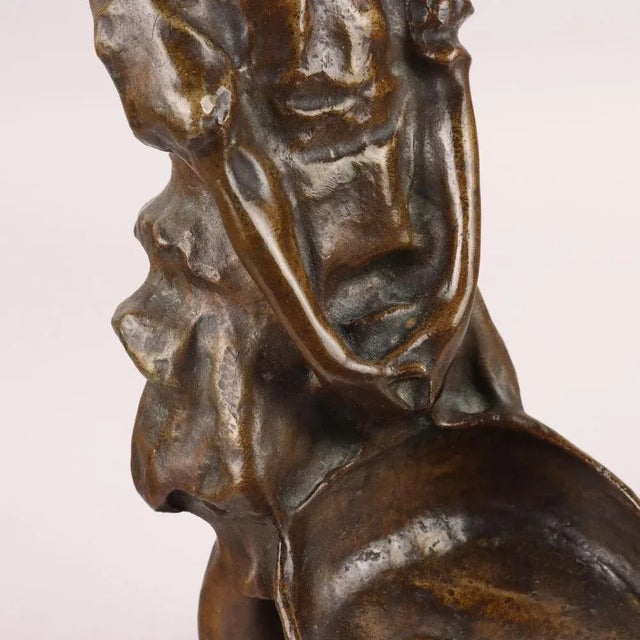 Bronze Washerwoman Sculpture by Elia Sala For Sale - Image 4 of 10