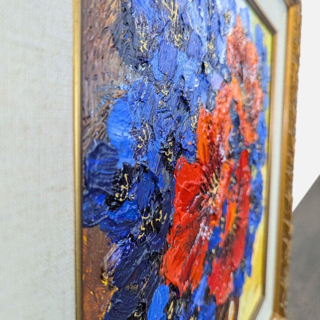 2010s Yana Korobov Original Floral Painting in Ornate Frame For Sale - Image 5 of 8