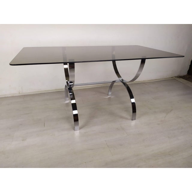 Vintage Glass Chrome Office Desk, 1970s For Sale - Image 4 of 18