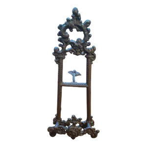 1950s Art Nouveau Cast Iron Easel Stand
