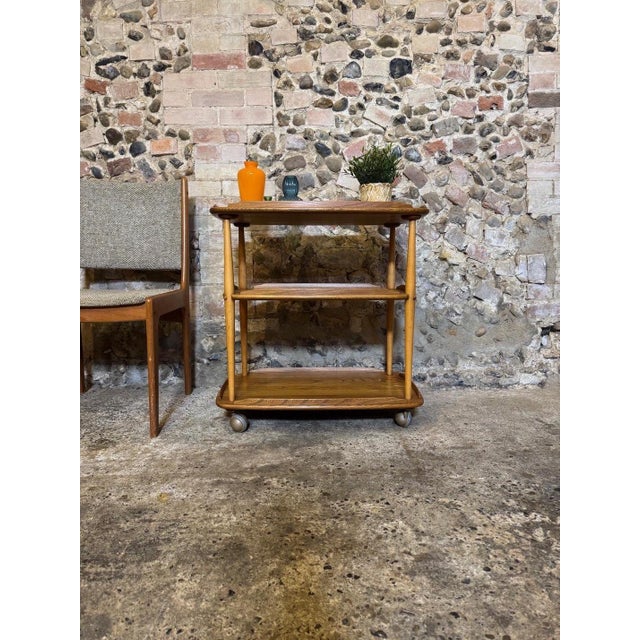 Vintage Blonde Drinks Trolley from Ercol, 1960s For Sale - Image 8 of 18