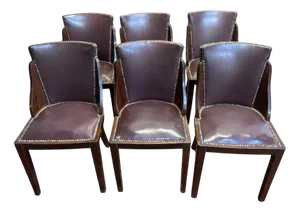 Art Deco Gondola Chairs, Set of 6