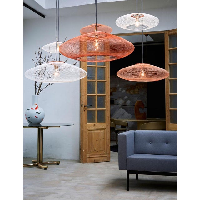 Copper Ufo Copper Fiber Pattern Lamp by Atelier Robotiq For Sale - Image 8 of 11