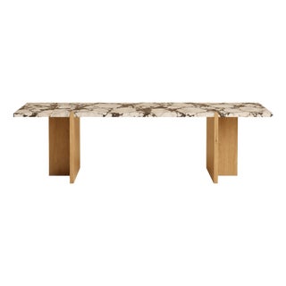 Calacatta Viola Marble and Smoked Oak Lounge Table by Lebanto For Sale