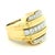 Mid-Century Modern Vintage David Webb 18k Gold & Platinum Diamond Band Ring, Size 8 For Sale - Image 3 of 14