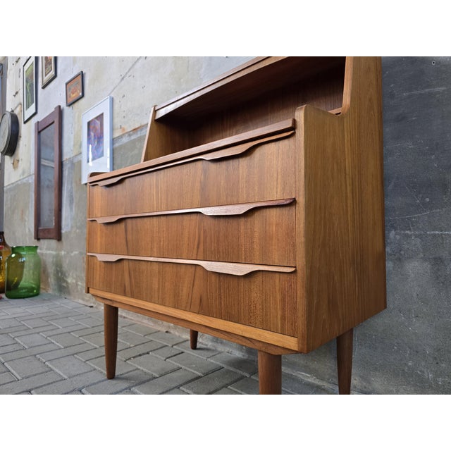 1960s Mid-Century Danish Secretary in Teak, 1960s For Sale - Image 5 of 13