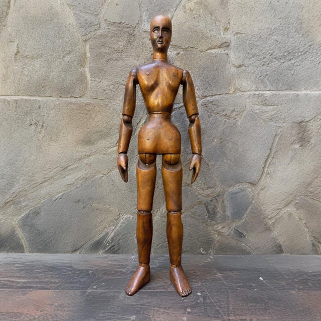 Large Antique French Wooden Male Artist’s Articulated Lay Figure Mannequin For Sale In Atlanta - Image 6 of 11