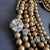 Vintage Multi-Strand Beaded Necklace Chunky Statement Cocktail Gold Rhinestone For Sale - Image 4 of 10