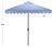 Transform your outdoor space with the Elegant Valance 7.5 ft square umbrella in baby blue with white trim. This stylish...