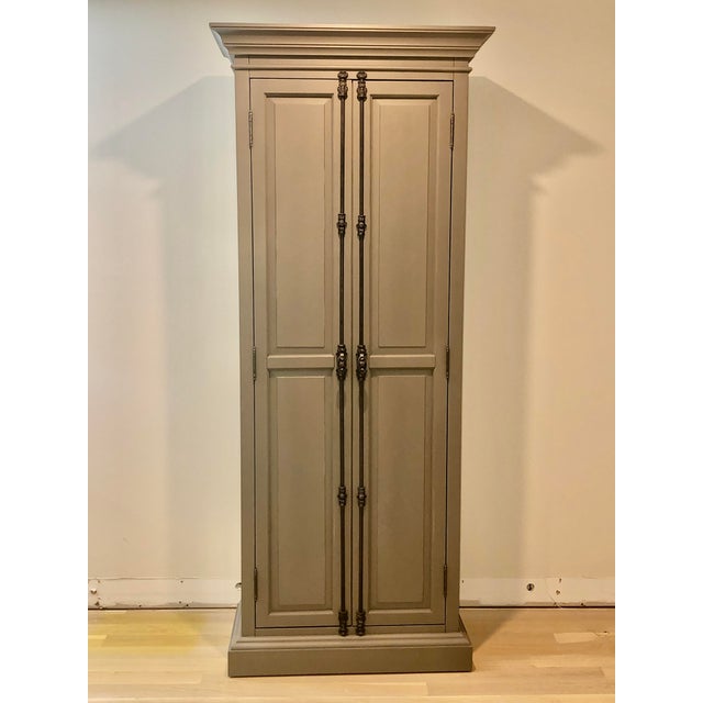 Restoration Hardware Narrow Double Door Cabinet | Chairish