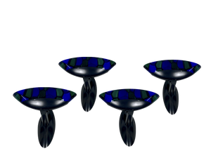 Large Wall Lamps in Murano Glass and Metal by Ottavio Missoni, Italy, 1980s, Set of 4