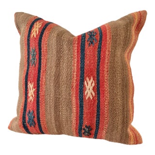 Turkish Kilim Rug Pillow For Sale