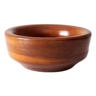 Vintage Mid Century Turned Wood Bowl For Sale
