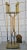 A 19th Century Ball Head Brass Fireplace Tools Set in good antique condition. Measures 11" in width, 7.5" in depth and...