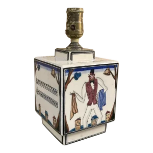 1920s Robert Lallemant Ceramic Lamp