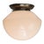 Belgian White Opaline Glass Ceiling Lamp, 1920s For Sale - Image 3 of 5