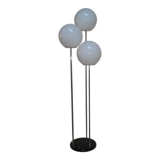Vintage Modern Triple Globe Floor Lamp For Sale
