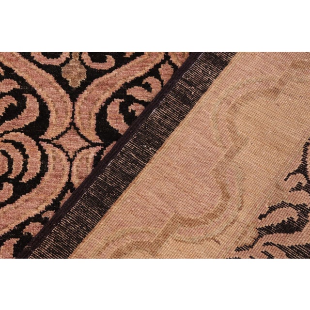 Tan Classic Ziegler Black Tan Hand-Knotted Wool Rug - 6'0'' X 8'9'' For Sale - Image 8 of 8