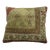 Traditional Border Oushak Rug Pillow For Sale