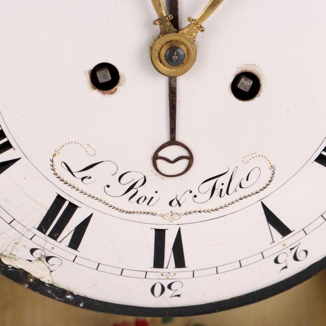 18th Century Pendulum Clock in Wood Decorations, France For Sale - Image 6 of 13