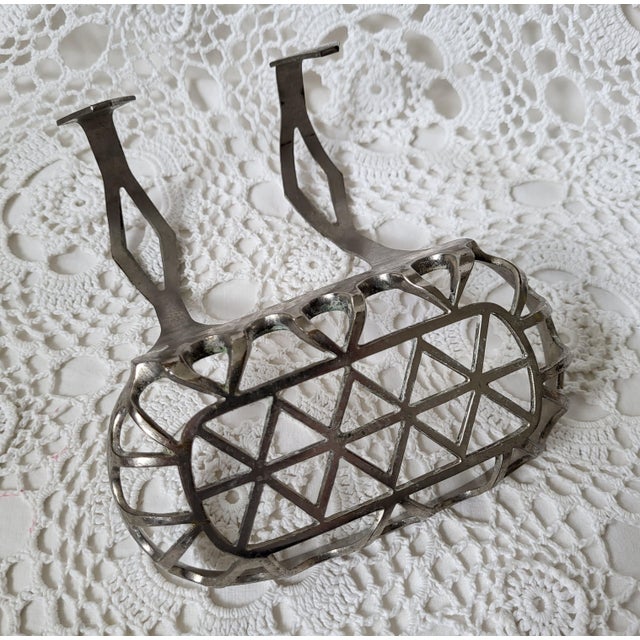 Early 1900s Chrome Clawfoot Bath Soap Dish With Hook For Sale - Image 4 of 7