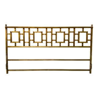 Mastercraft Mid Century Heavy Brass King Headboard For Sale