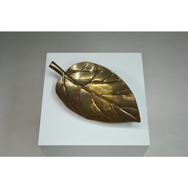 Brass Leaf Fruit Bowl, Europe, 1970s For Sale - Image 4 of 10