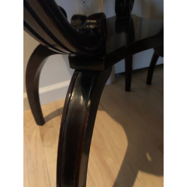 Vintage 1900’s-1940’S Mahogany Green Top Brass Gold Embossed End Tables - a Pair For Sale - Image 12 of 13