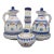 Spanish De La Cal Barreira Pottery Oil & Vinegar Cruet Condiment Serving Tray For Sale
