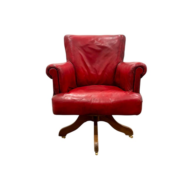 English Swivel Club Armchair For Sale - Image 4 of 13
