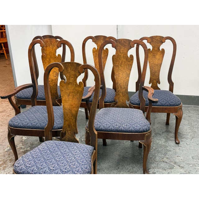 Wood Henredon Vintage Folio Queen Anne Dining Chairs, Set of Six For Sale - Image 7 of 13