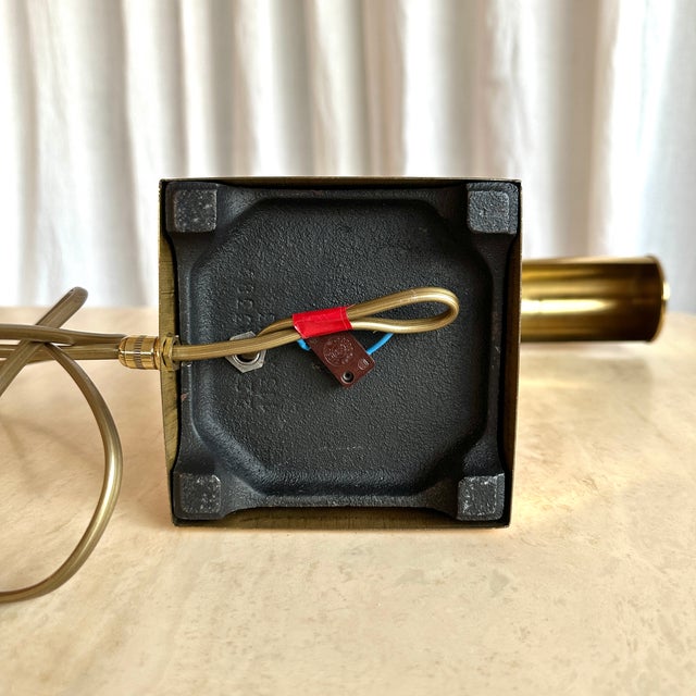 Mid-Century German Brass Table Lamp with Adjustable Shade, 1960s For Sale - Image 11 of 13