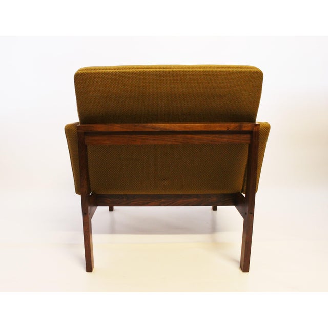 1960s Set of Vintage Green Fabric & Rosewood Easy Chairs by Ole Gjerløv-Knudsen & Torben Lind for France & Søn, 1960s For Sale - Image 5 of 11