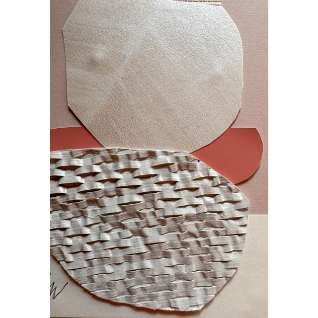 Pink "Superbloom 7" Original Mixed-Media Collage on Paper by Zac Woodiel For Sale - Image 8 of 9
