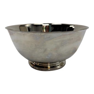 Vintage Mid-Century Oneida Paul Revere Reproduction Silverplate Footed Bowl For Sale