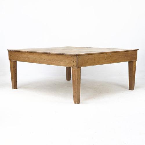 Large Countryhouse Pine Wood Worktable For Sale - Image 4 of 12