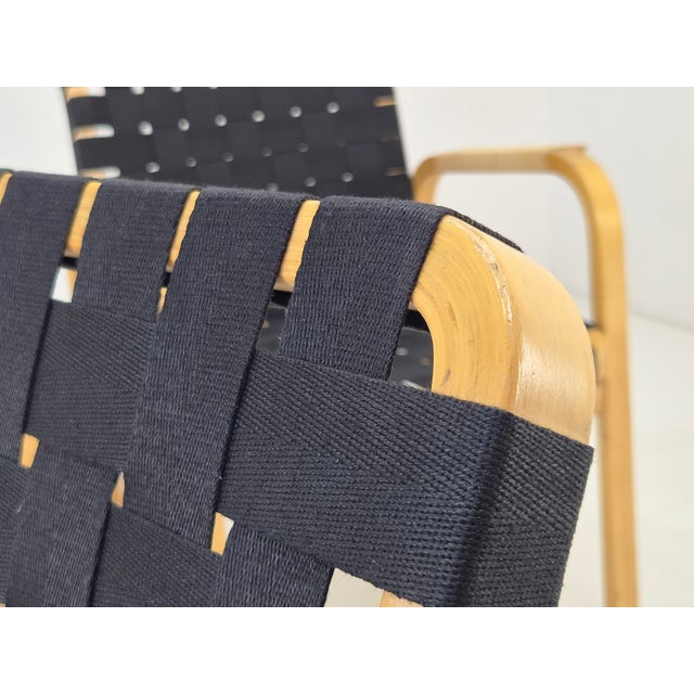 Mid-Century Modern Model 45 Lounge Chairs by Alvar Aalto for Artek, 1970s, Set of 4 For Sale - Image 3 of 18