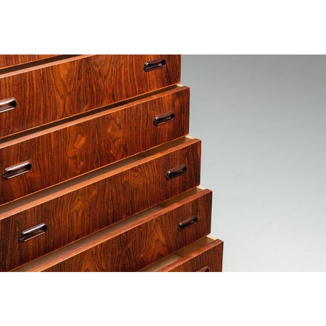 Large Scandinavian Chest of Drawers in Rosewood, Denmark, 1960 For Sale - Image 12 of 14