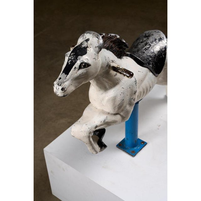 Mid-Century Industrial Aluminum Carousel Horse Figure on Stand, 1960s For Sale - Image 3 of 6