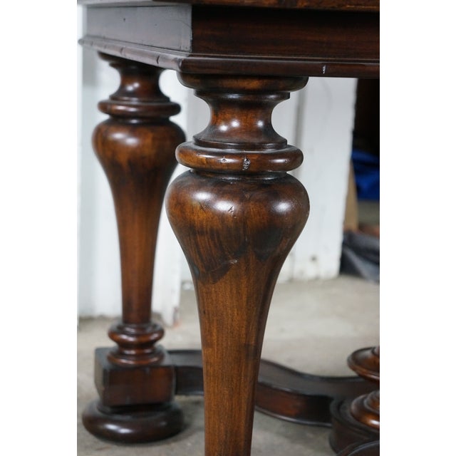 Wood Bernhardt Old Word Tuscan Etched Metal & Wood Marquis Square Side End Table 31" For Sale - Image 7 of 18