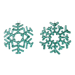 Restoration Hardware | Glass Snowflake Christmas Ornaments - Set of 2
