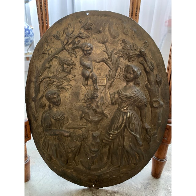 Antique French Gilt Bronze Plaque Architectural Salvage For Sale - Image 12 of 12