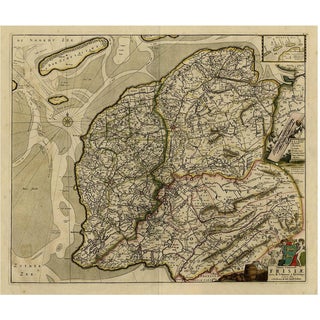 Map of Friesland with Terschelling, 1670 For Sale