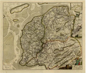 Map of Friesland with Terschelling, 1670